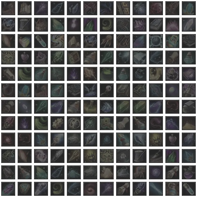 Enchanting's Midnight materials: dust from greens, shards from blues, Dawn Crystals from epics. Concentration only pays on the crystals.