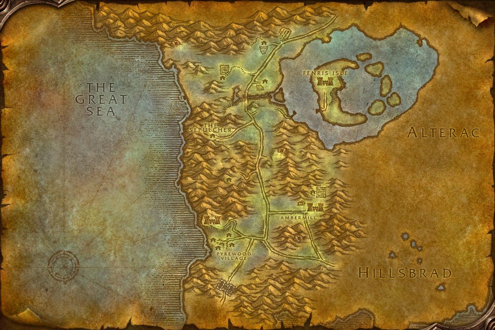 Silverpine Forest zone map