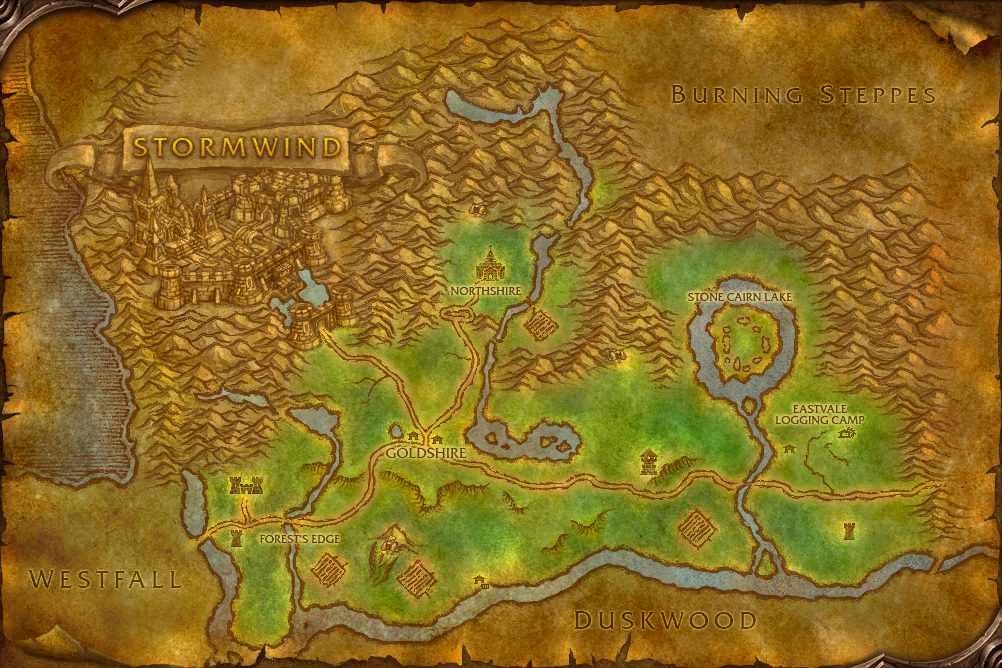 Elwynn Forest zone map