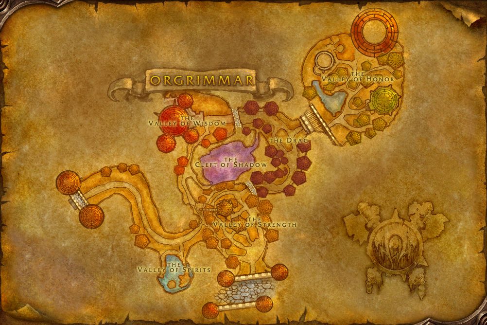 Orgrimmar zone map