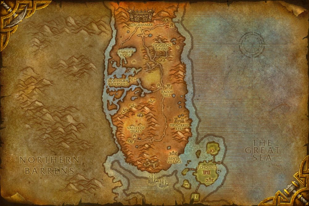 Durotar zone map