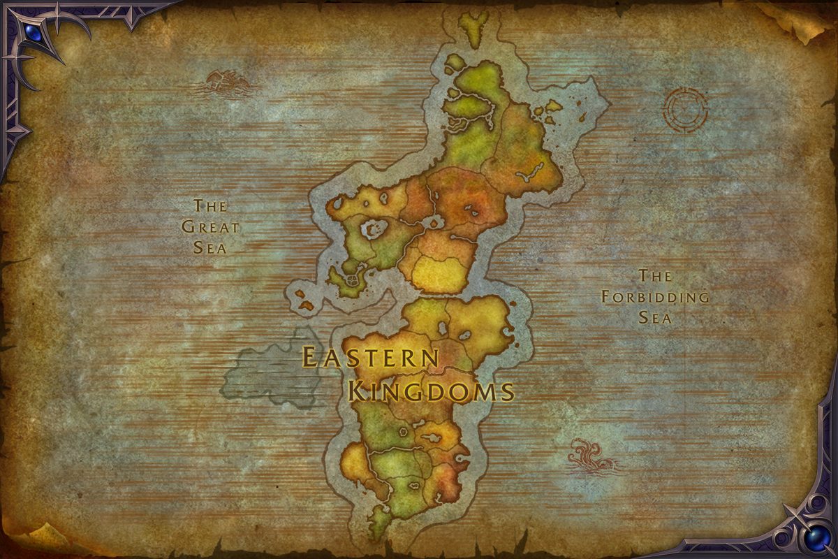 Eastern Kingdoms, zone map art