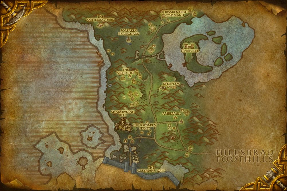 Silverpine Forest zone map