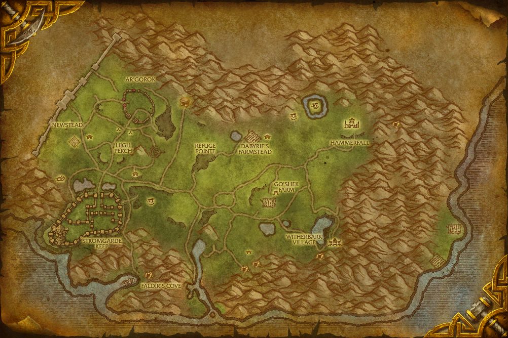 Arathi Highlands zone map