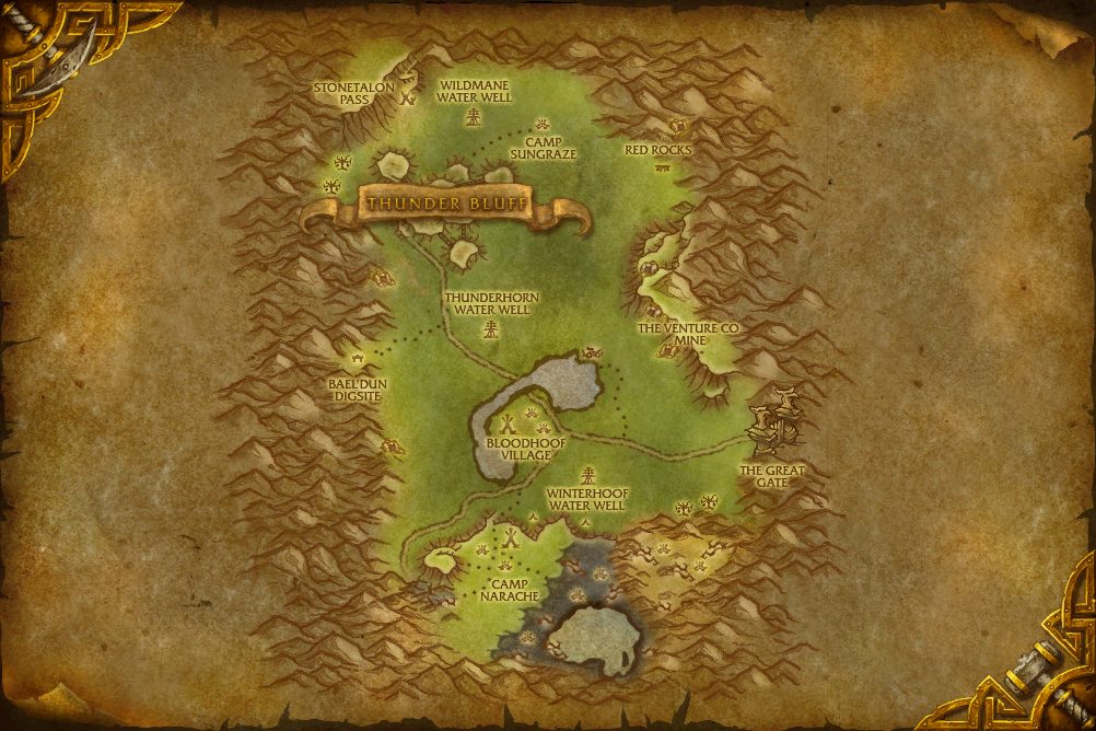 Mulgore zone map